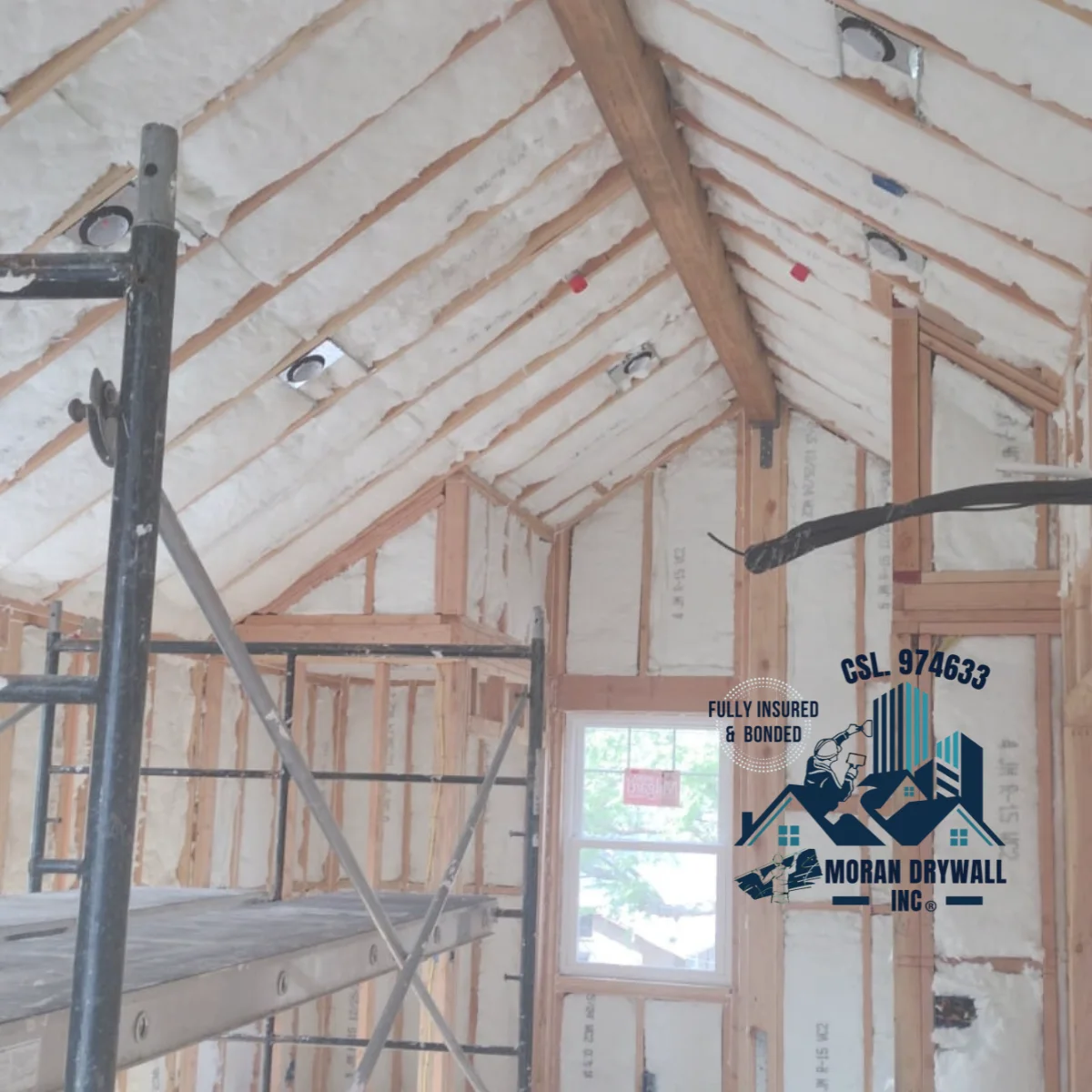 Blown-in attic insulation